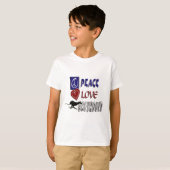 T-SHIRT LÉVRIER D'AMOUR DE PAIX (Devant entier)