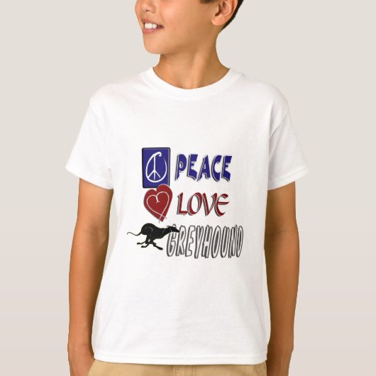 T-SHIRT LÉVRIER D'AMOUR DE PAIX (Devant)