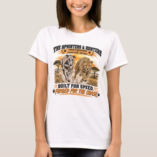 T-shirt Lévrier et Guépard (Devant)