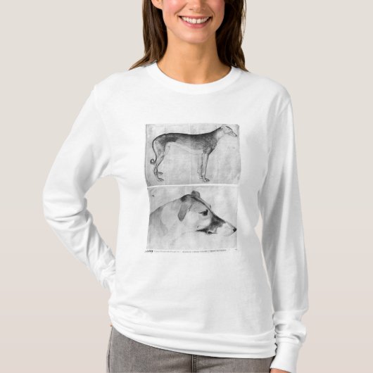 T-shirt Lévrier et tête d'un lévrier (Devant)