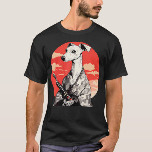T-shirt Lévrier Italien Samouraï de Style Japonais Chien