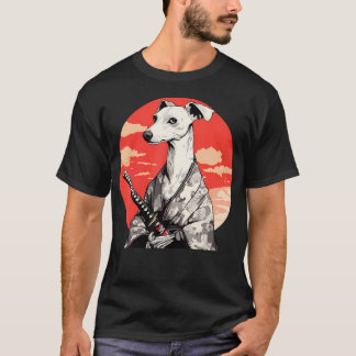 T-shirt Lévrier Italien Samouraï de Style Japonais Chien