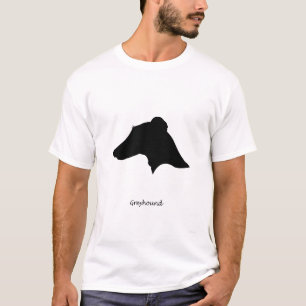 T-shirt Lévrier - silhouette noire