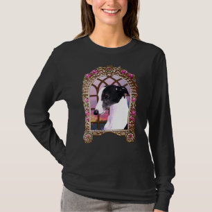 T-shirt Lévrier Whippet encadré
