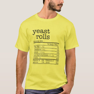 T-shirt Levures Rolls Nutrition Fiches Étiquette Pour Than