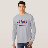 T-shirt Lewes, De 2 - orthographe nautique de drapeau (Devant entier)