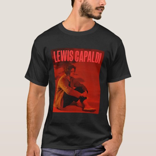 T-shirt Lewis Capaldi €"Couverture d'album Texte rouge (Devant)