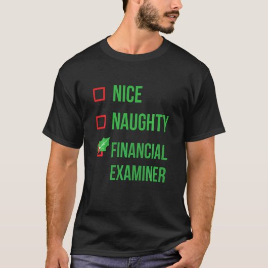 T-shirt L'examinateur financier Funny Pajama Christmas (Devant)
