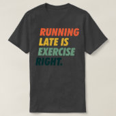 T-shirt L'Exécution En Retard Est Exercée À Droite Texte S (Design devant)