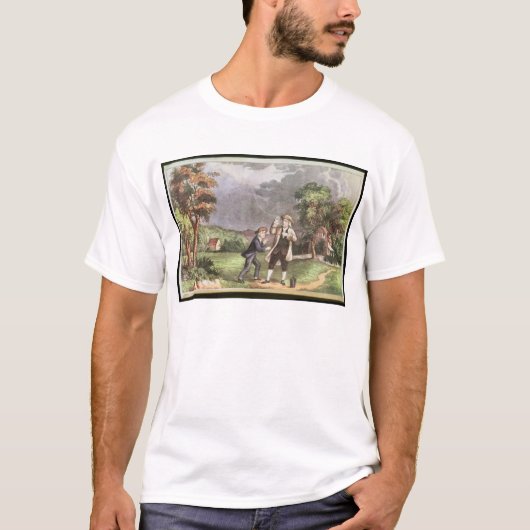 T-shirt L'expérience de Franklin dans l'électricité (Devant)