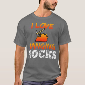 T-shirt L'exploitation minière J'aime battez des rochers