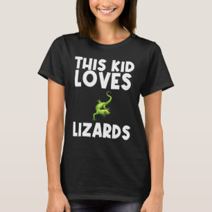 T-shirt Lézard Cool Pour Enfant Garçon Fille Gecko Reptile