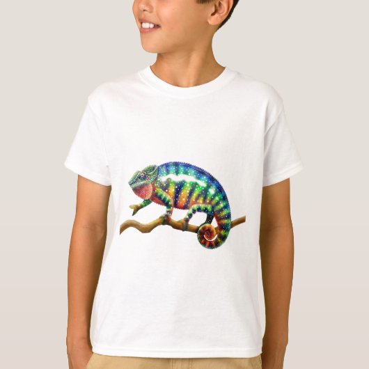 T-shirt Lézard de caméléon de panthère (Devant)