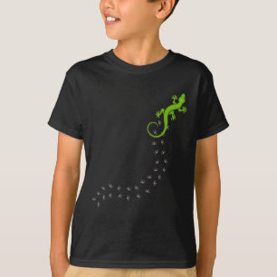 T-shirt Lézard drôle empreintes de pied grimpeur amoureux