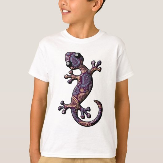 T-shirt Lézard pourpre bleu de Gecko d'escalade (Devant)