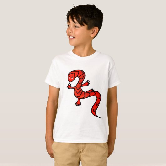 T-shirt Lézard rouge (Devant entier)