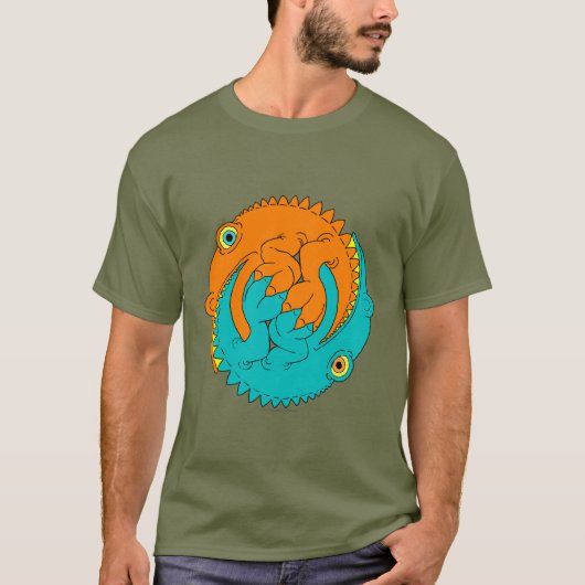 T-shirt Lézards de Yin Yang (Devant)