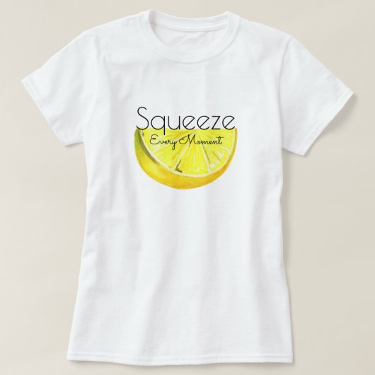 T-shirt Lézez Chaque Moment Le Citron Jaune (Design devant)