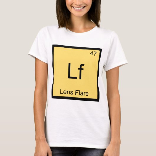 T-shirt Lf - Chimie de l'élément symbole de reflets de len (Devant)