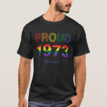 T-shirt LGBT 50th Birthday Fier LGTB Made in 1973 Ga<br><div class="desc">LGBT 50th Birthday Fier LGTB LGTB Made in 1973 Gay pride.</div>