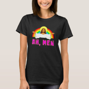 T-shirt LGBT Ah Homme Jésus Fierté Gay Arc-en-ciel