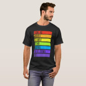 T-shirt Lgbt Ally Tequila Les Amis Droites Partent D'Une V (Devant entier)
