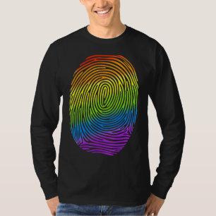 T-shirt Lgbt Arc En Ciel Empreinte Fier Gay Lesbienne Lgbt