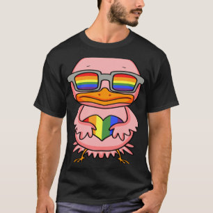 T-shirt LGBT Arc-en-ciel Poulet Fierté Gay Cœur LGBT An