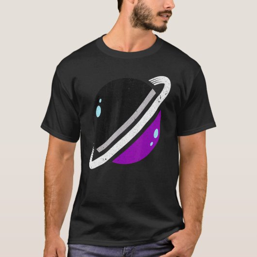 T-shirt Lgbt Asexuality Flag Pride Saturn Equality Queer A (Devant)