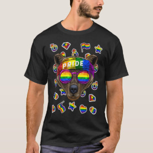 T-shirt Lgbt Bear Mois Gay pride Grizzly Bear Rainbow Les