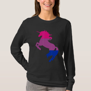 T-shirt Lgbt Bi Drapeau Magique Unicorne Bisexualité Queer