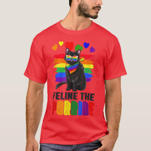 T-shirt LGBT Black Cat Feline La Fierté