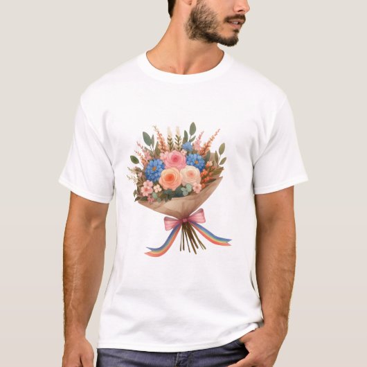 T-shirt Lgbt bouquet de fleurs (Devant)