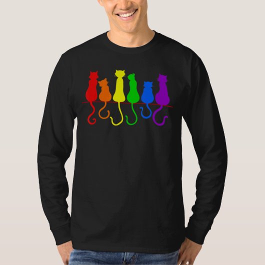 T-shirt Lgbt Chats Gay pride Purride Chat Funy Lgbt Pride (Devant)