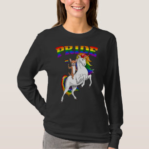 T-shirt Lgbt Chihuahua Chien Unicorn Gay pride Rainbow Lgb