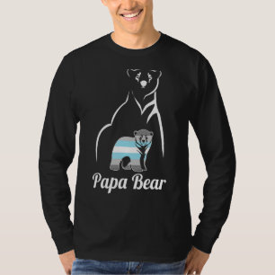 T-shirt Lgbt Demiboy Papa Bear Demigender Pride Drapeau