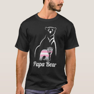 T-shirt Lgbt Demigirl Papa Bear Demigender Pride Drapeau