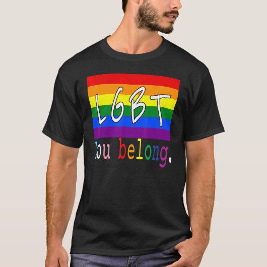 T-shirt Lgbt Drapeau Gay You Belong Prith Mois Rainbow Les (Devant)