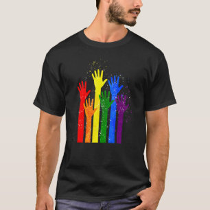 T-shirt Lgbt Drapeau Lgbt Pride Égalité De Main Droits De