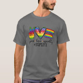 T-shirt LGBT DSP Peace Love Equality DSP Direct Support Pr (Devant)