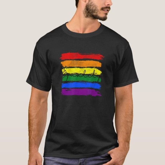 T-shirt Lgbt Equality Rainbow Pride Lgbt Transgenre Gay L (Devant)