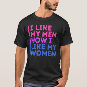 T-shirt Lgbt Fierté J'Aime Mes Hommes Comment J'Aime Mes