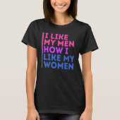T-shirt Lgbt Fierté J'Aime Mes Hommes Comment J'Aime Mes F (Devant)