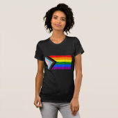 T-shirt LGBT Flag de la fierté d'avancement (Devant entier)