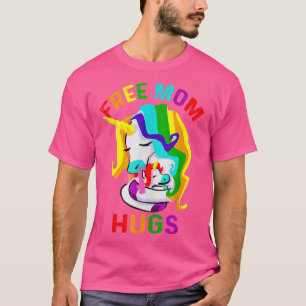 T-shirt Lgbt Free Mom Hugs Unicorn Gay Pride Lgbt Rainbow