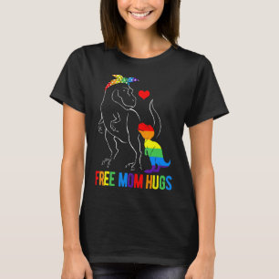 T-shirt Lgbt Free Mom Hugues Dinosaur Rex Mamasaurus Ally