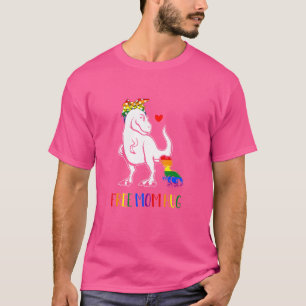 T-shirt Lgbt Free Mom Hugues Dinosaur Rex Mamasaurus Ally
