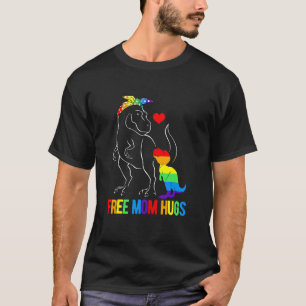 T-shirt Lgbt Free Mom Hugues Dinosaur Rex Mamasaurus Ally 