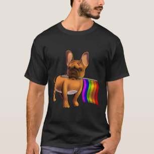 T-shirt Lgbt Gay French Bulldog Gay Chien Paw Lgbt Pride