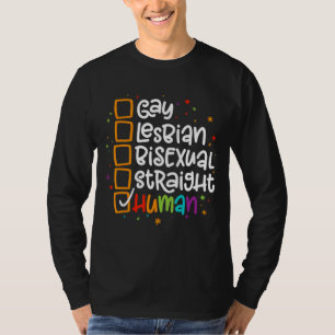 T-shirt Lgbt Gay Lesbian Bisexual Droit Human Pride